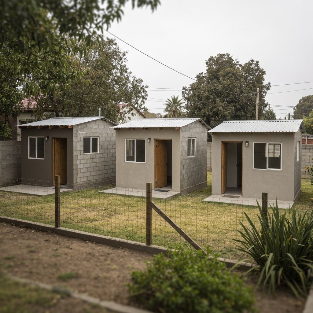 Construcción de kitnets en progreso